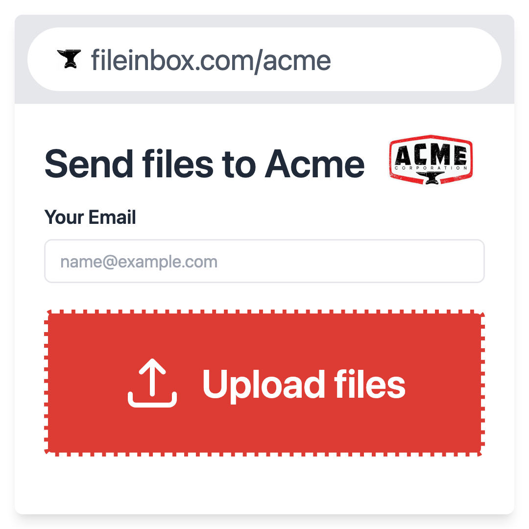 Create a file receiving page