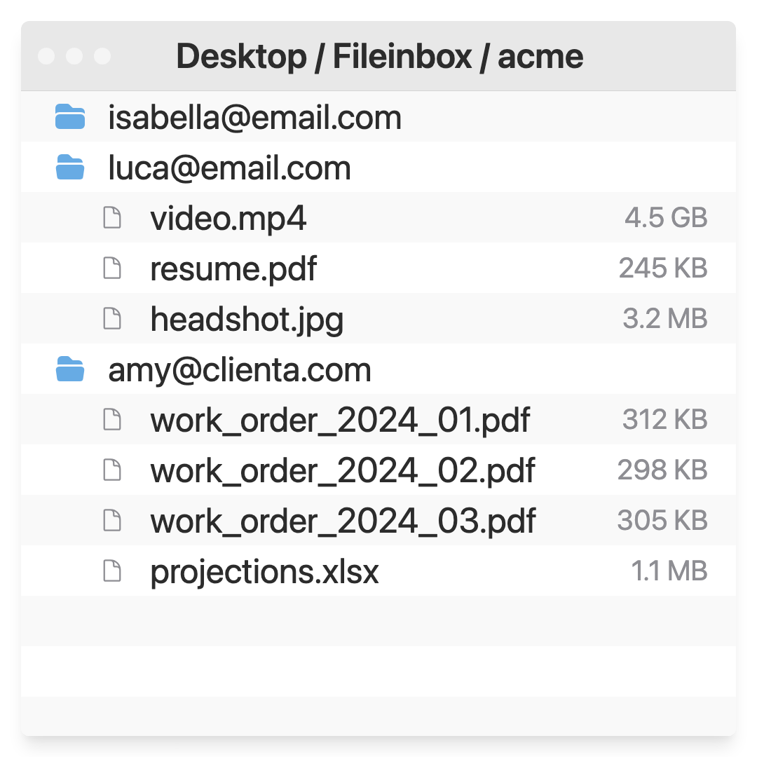 Receive files